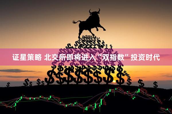 证星策略 北交所即将进入“双指数”投资时代