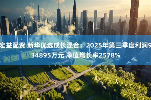 宏益配资 新华优选成长混合：2025年第三季度利润934895万元 净值增长率2578%